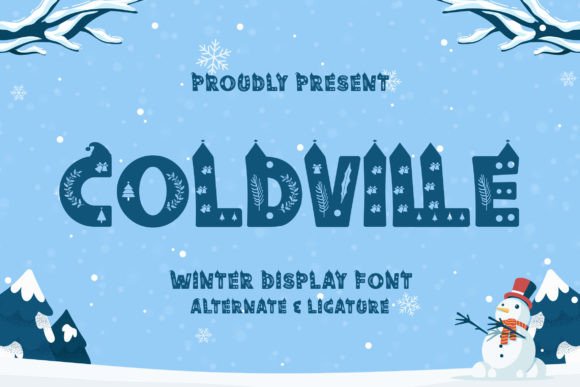 Coldville Font: Crafting Icy Charm for Winter Designs
