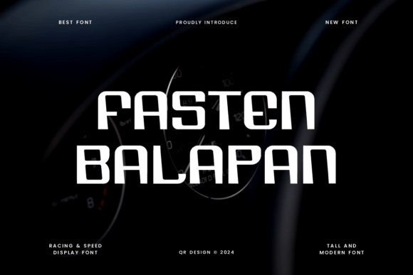 Fasten Balapan Font: Bold Typography for Editorial Layouts