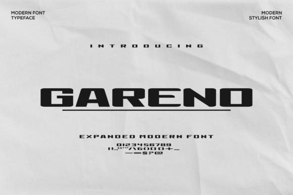 Gareno Font: Bold Sans Serif for Digital Campaigns
