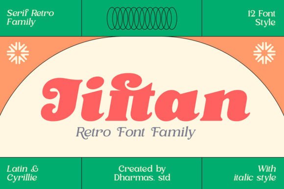 Jiftan: A Retro Serif Font for Editorial Design
