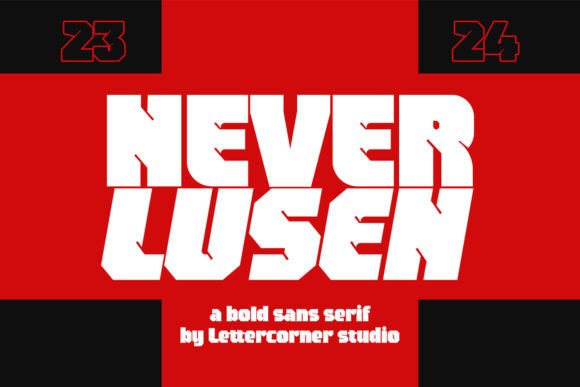 Neverlusen Font: Bold Display Typography for Web Design
