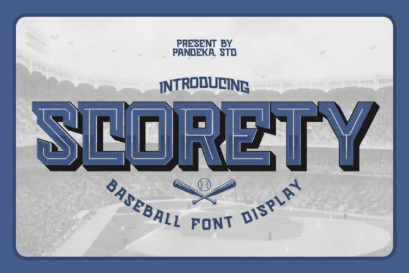 Scorety Font: Bold Baseball Display Typography for Web Design
